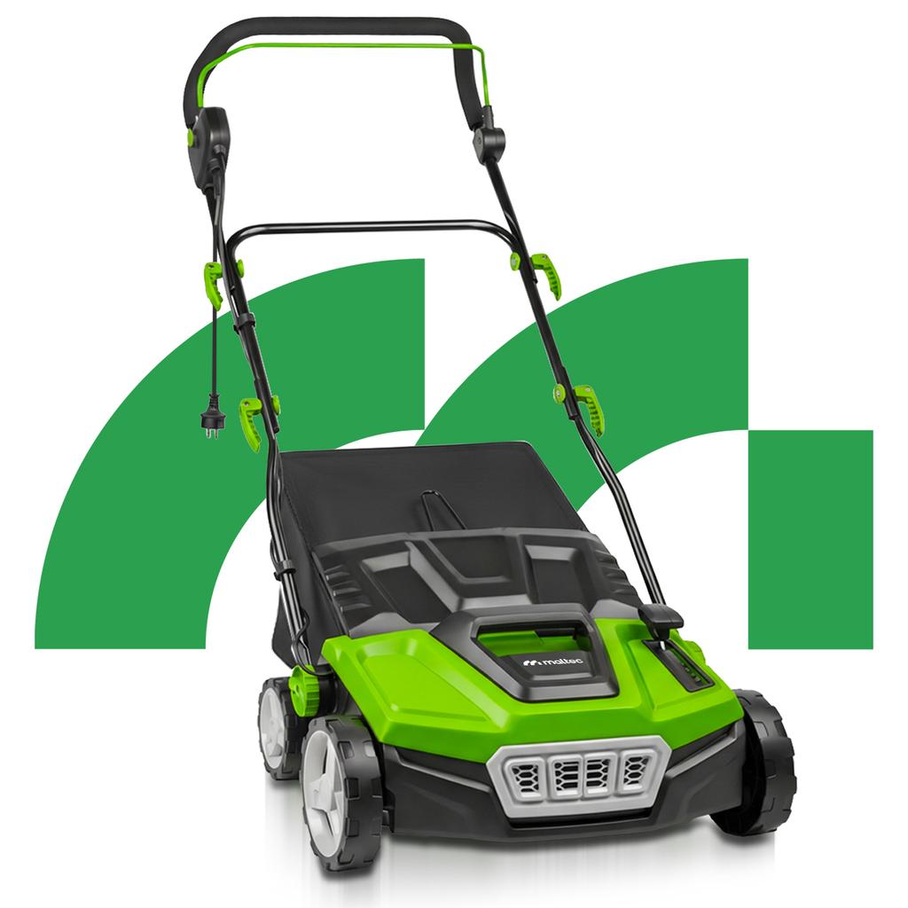 Electric Lawn Scarifier Aerator 45L Basket Working Width 38Cm