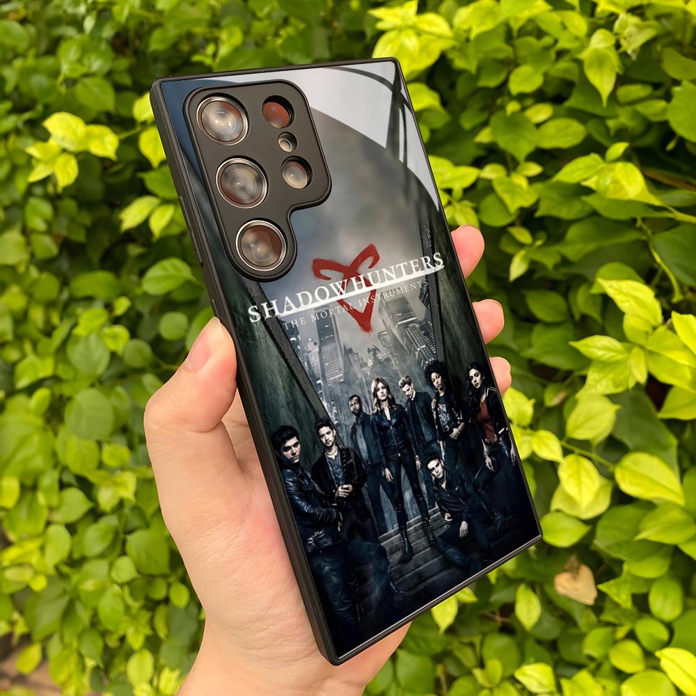 Shadowhunters Phone Case for Samsung Galaxy S24 S23 S22 S20 A24 A54 S21 A34 A53 Note20 M54 Fe Ultra Plus Black Glass Cover