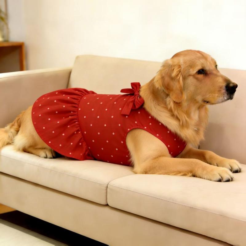 Golden Retriever Clothing Dress Summer Dog Clothes Corgi Border Collie Samoyed Husky Labrador Dobermann Big Large Pet Apparel