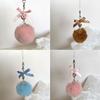Plush Ball Shapes Key Chain Pendant Faux Furs Key Rings for Phones Cute Jewelry