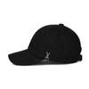 VARZAR VA Studded Vegan Leather Ball Cap Black