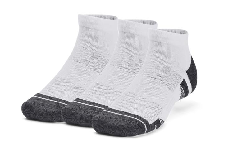 Носки Under Armour Performance Tech с поддержкой голеностопа, унисекс, 3 пары, белые, 1379504-100 L