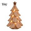 Festive Christmas Room Decor Vintage Lighted Tree Figurine, Glowing Tabletop Centerpiece with LED Indoor Light Decorations Light, Holiday Winter Pine