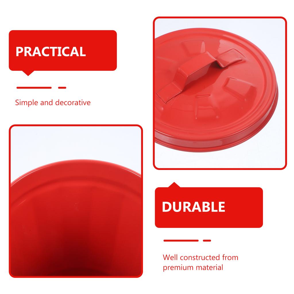 2 st handhållen lockförvaringshink Mini skrivbordsavfallskorg för hemkontor sovsal bänkskiva Metallpapperskorg med robust järn