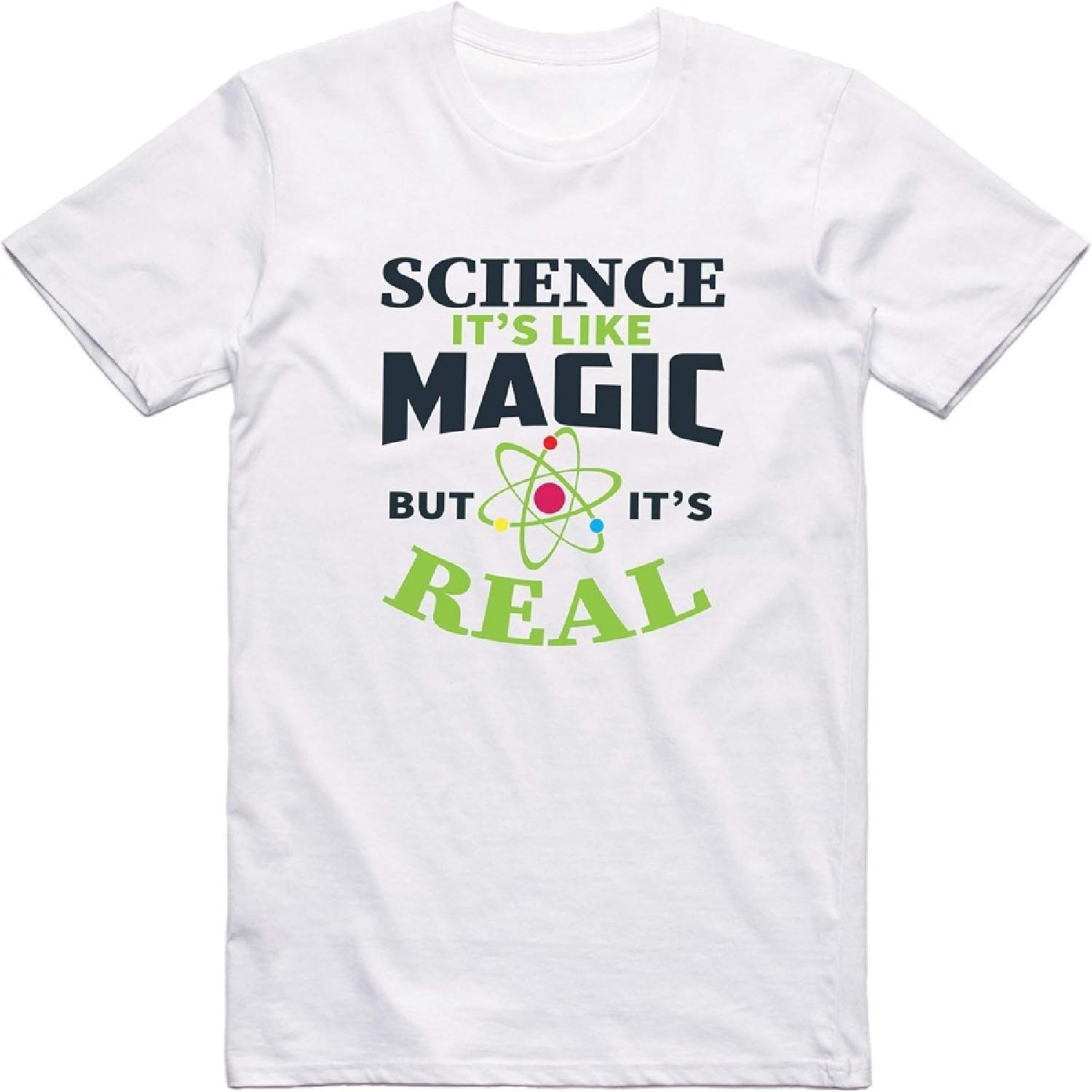 WGC Science It s Like Magic Lover Funny Stylish Novelty T-Shirt for Mens XXXXXL белый