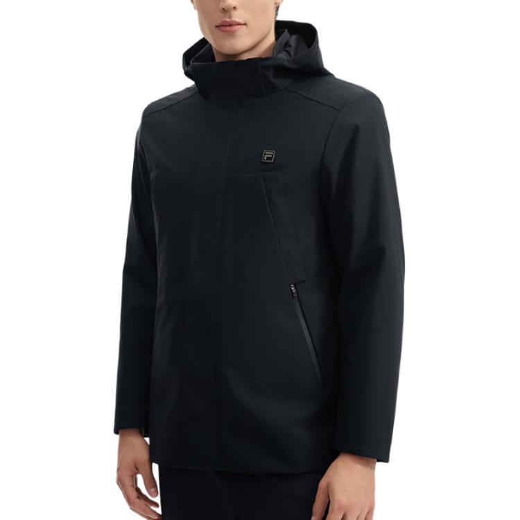 FILA WHITE Down Jacket Men's Jet Black F11M443505F-BK