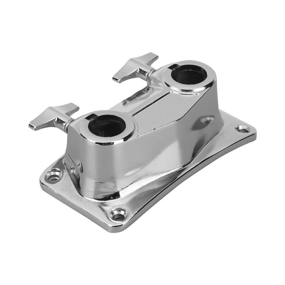 Silver Extension Bracket Metal Connecting Clamp Durable Bass Drum Bracket Drum Set Accessory