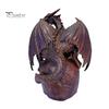 Resin Animal Sculpture Flying Dragon Skull Statue, On Human Figurine, Decorative Figurine Halloween Abstract Sculpture, Gothic Garden Decor