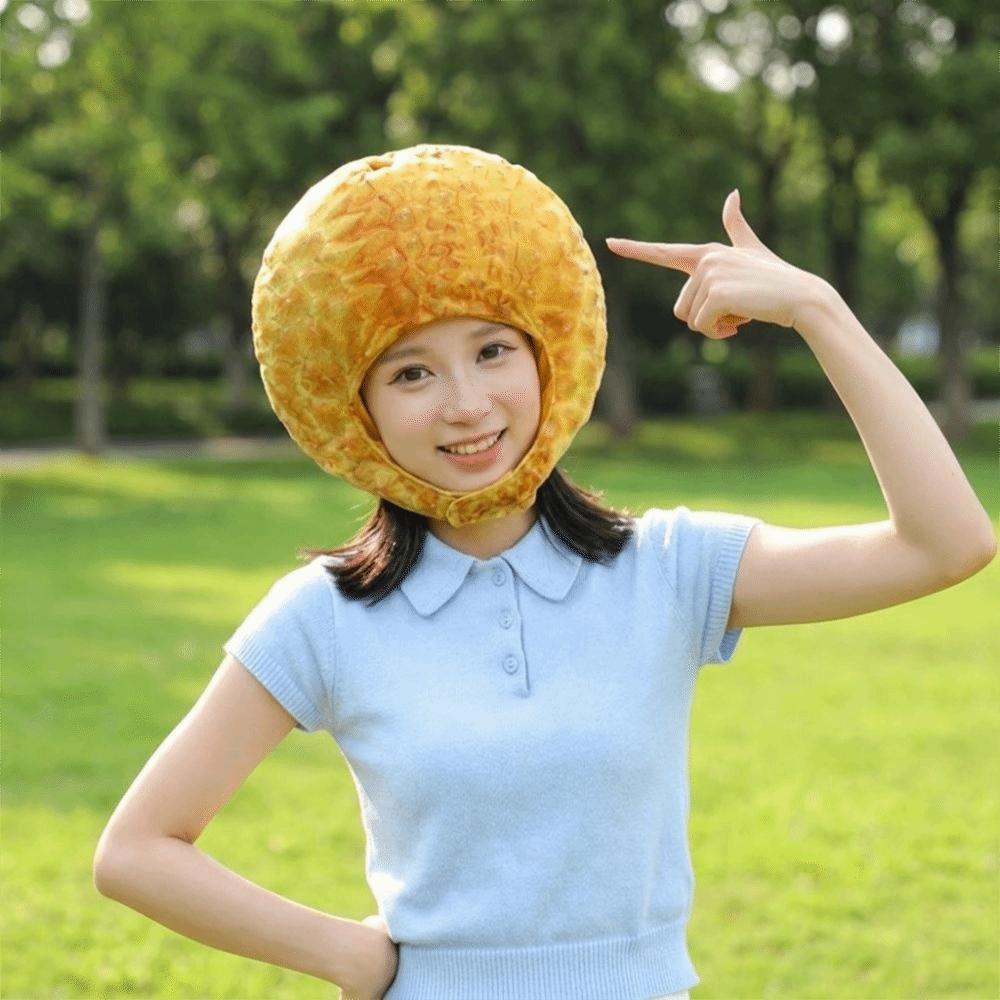 Soft Comfortable Durian Plush Hat Cartoon Durian Photo Hat Whimsical Simulation Fruit Hat Party