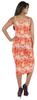 Inkmeso Womens Sexy Spaghetti Strap Dress Printed Bodycon Club Party Midi