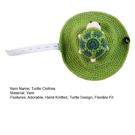 Turtle Sweater Knitted Pet Turtle Outfit Warm Winter Pet Costume with Elastic Strap for Pet Tortoise Turtle Cosplay Party Costume Photo Shoot