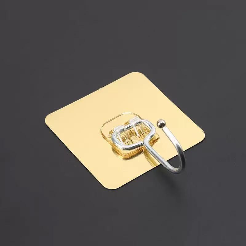 Clear No-Drill Adhesive Hooks: Strong, Traceless, Creative Wall Hooks for Kitchen & Bathroom