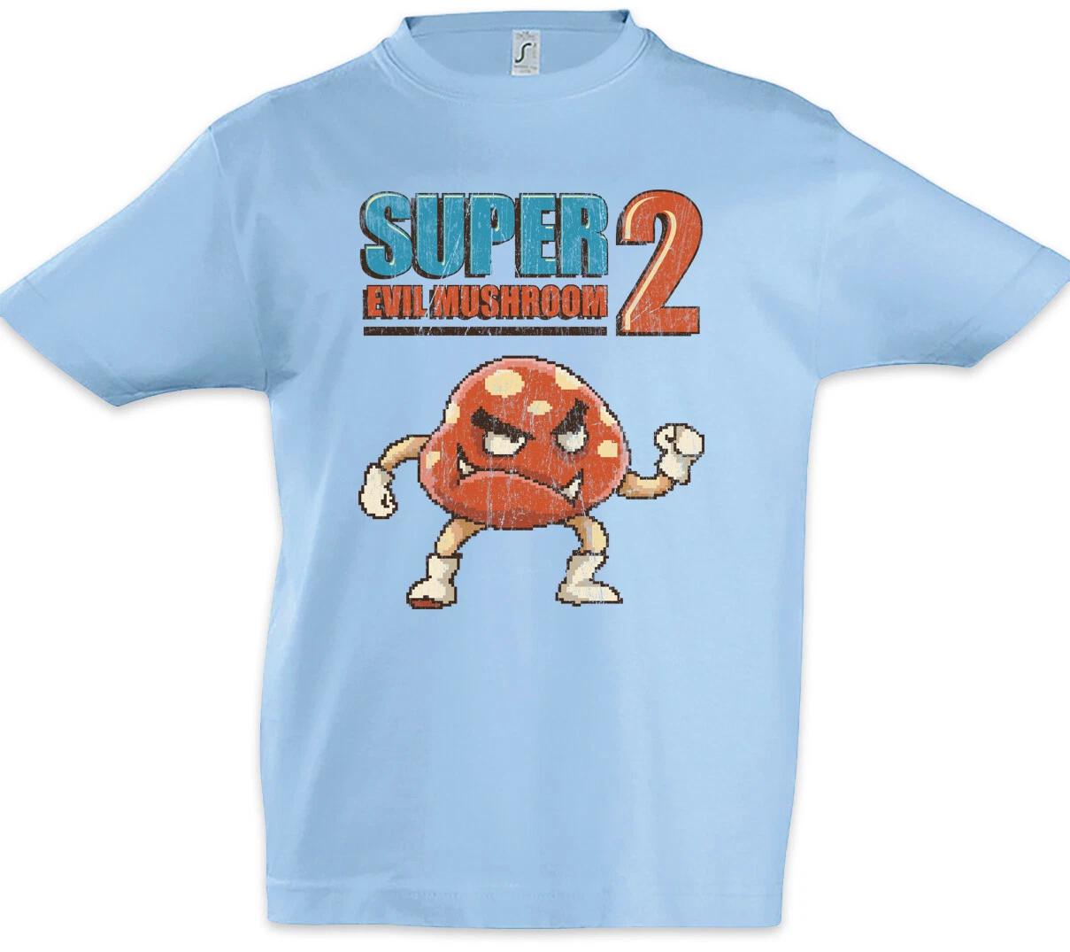 Super Evil Mushroom 2 Kids Boys kids boys T-Shirt Gamer Gaming Pixel Retro Geek Nerd 140