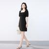 Elegant Square Neck Midi Dress