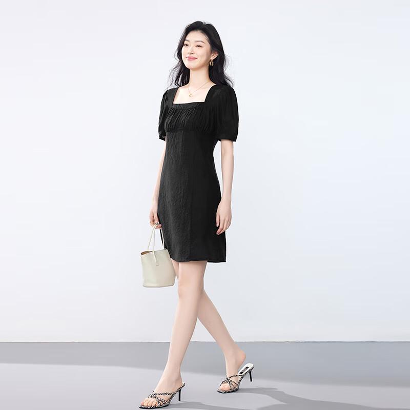 Elegant Square Neck Midi Dress
