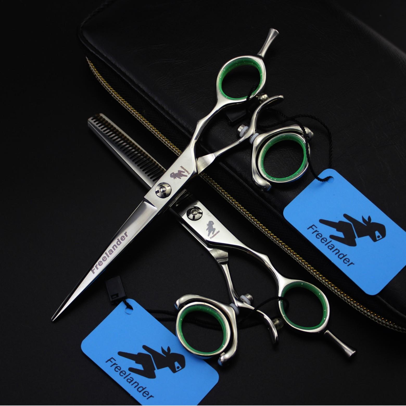 

5.5 inch 6.0 inch Freelander, high-end 360-degree handle, hair scissors, flat scissors, tooth scissors, thin scissors 6.0inch flat shear