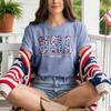 USA Floral Shirt Patriotic Unisex Graphic Tee Veteran Freedom Gift S-3XL