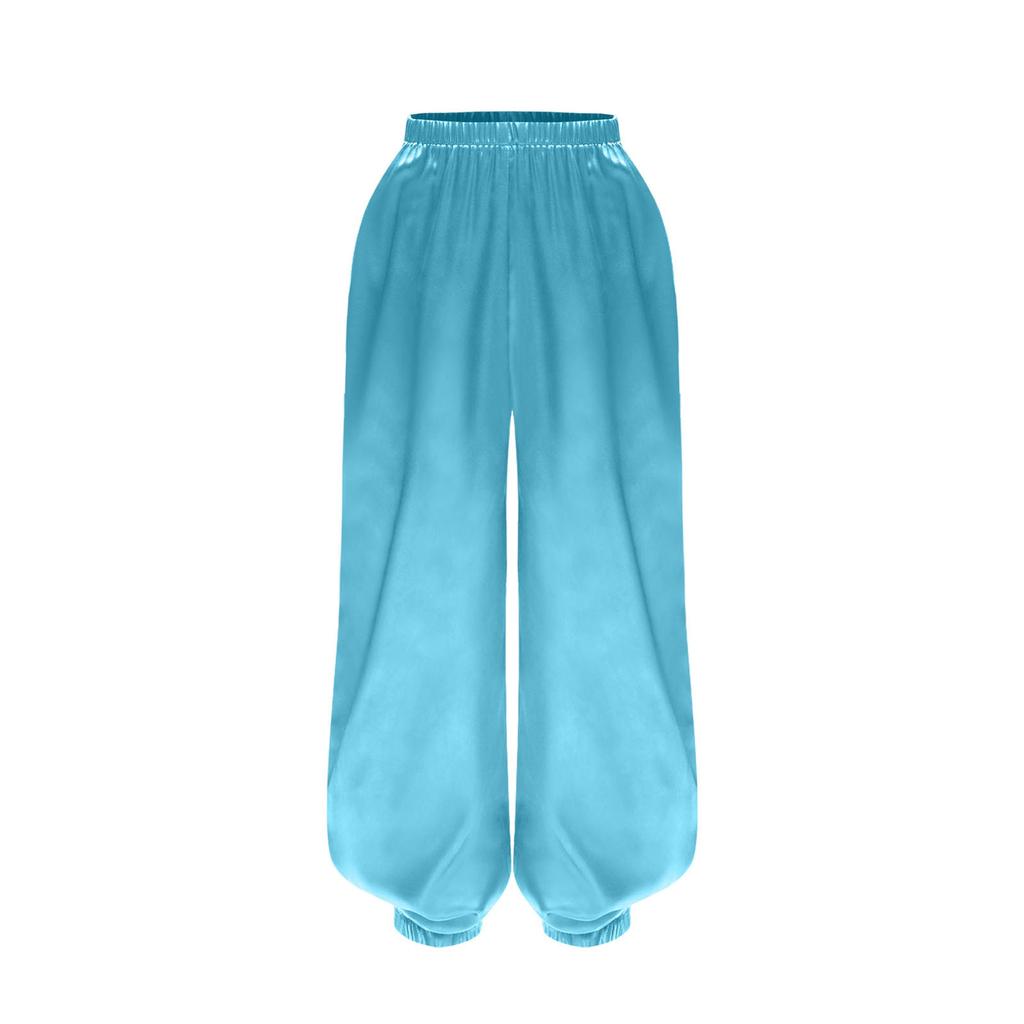 Uniforme Unisex Arti Marziali Kung Fu Tai Chi Wing Chun Completo Vita Elastica Pantaloni Lisci