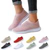 Women's Plus Size Slip On Casual Sneakers Flyknit Upper with Rhinestone Decoration Lightweight Flexible Sole Comfortable Fit
