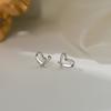Sweet Mini Hollow Heart Earrings Fashion Simple Earrings Cute Heart Shaped Accessories