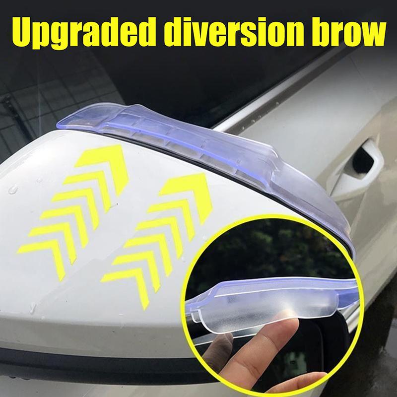 2 Adet Evrensel Araba Dikiz Aynası Yağmur Kaşı Auto Araba Dikiz Yan Yağmur Kar Koruyucu Güneşlik Gölgelik Koruyucu Pvc