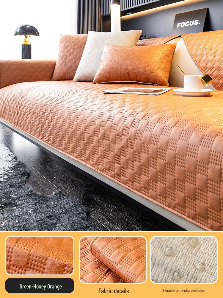 

Премиальная водонепроницаемая кожаная подушка для дивана: Современный, Стильный и Универсальный для Всех Сезонов. 70*70cm оранжевый