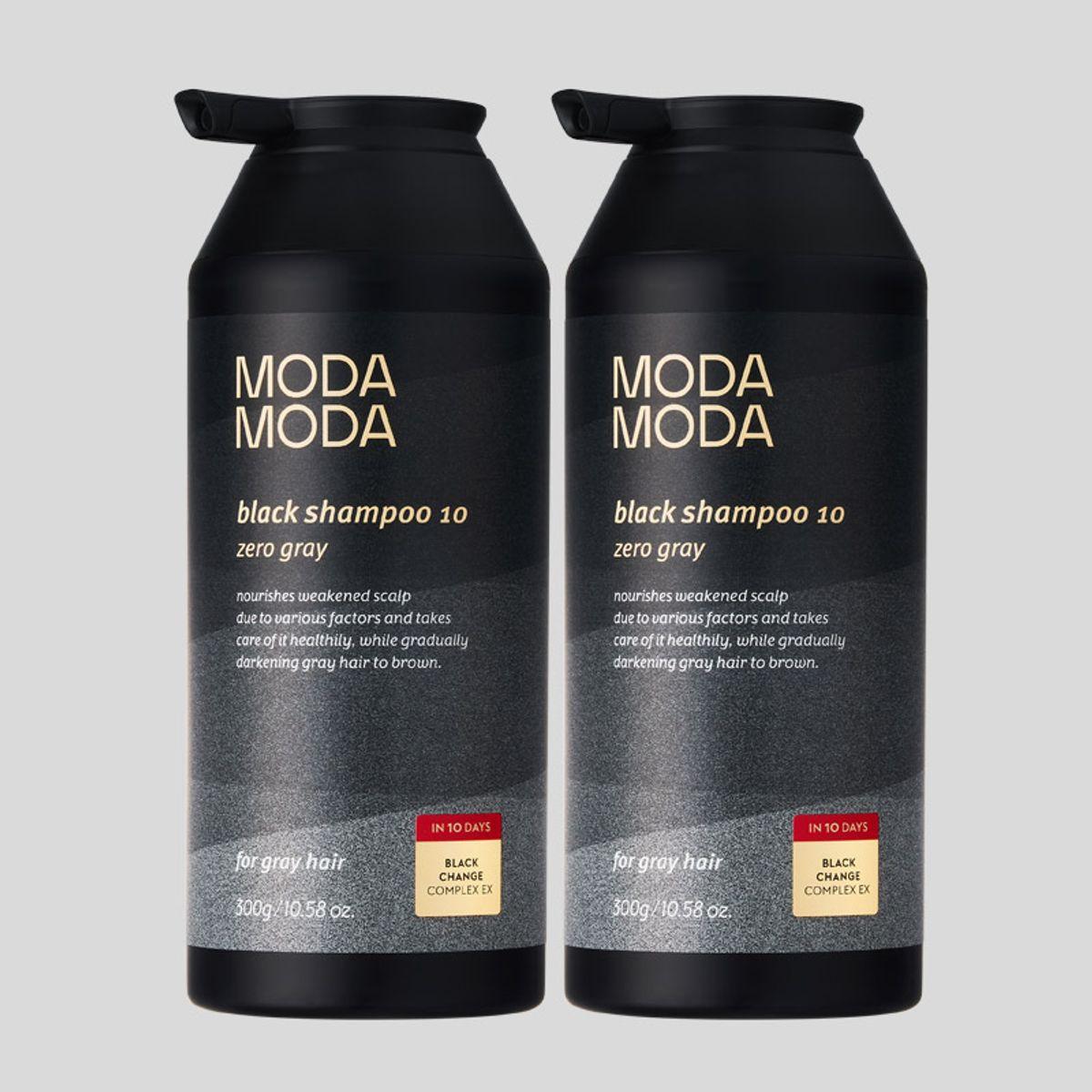 Zero Gray Black 10 Gray Hair Care 3rd Generation Shampoo 300g 2 Bottles