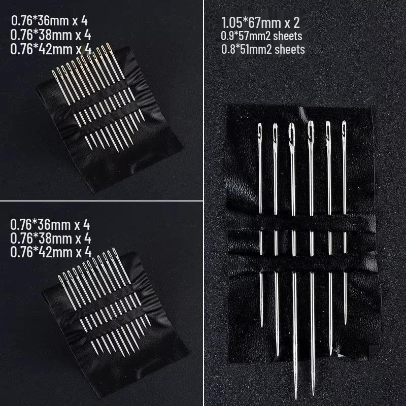 Easy-Thread Sewing Needles for Seniors & Visually Impaired - Ideal for Quilts, Comes with Needle and Thread Box