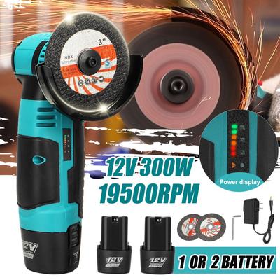 Electric Metal Cutter Power Tools Cordless Angle Grinder Mini Polishing Grinding Machine 12V 300W
