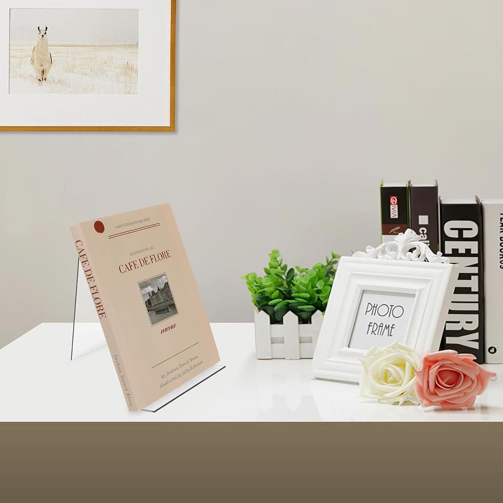 5pcs Acrylic Book Stand Without Ledge for Displaying Pictures, Books, Artworks
