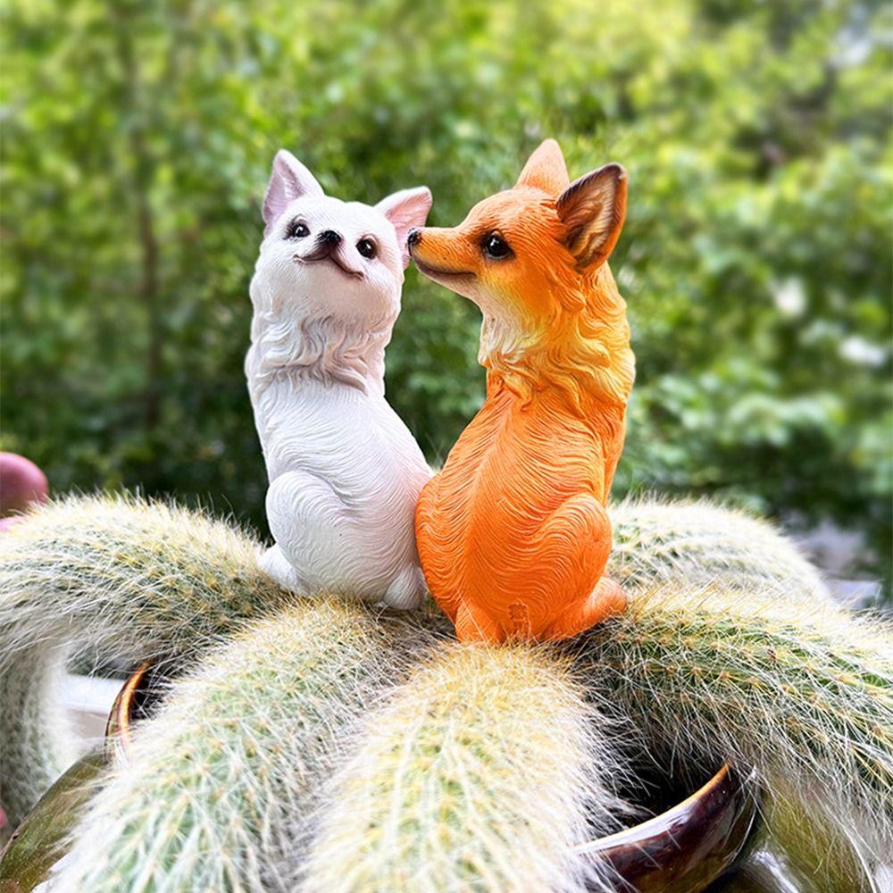 Cute Nine Tailed Animal Figurine Resin Crafts Handicraft Animal Sculpture Toys Unique Garden Animal Statue