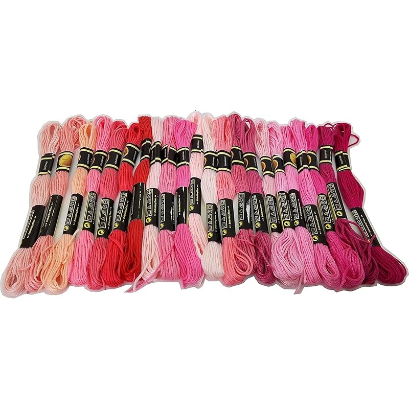 

Temari Cat Shop cotton polyester #25 embroidery thread Same color number as DMC set by color Peach A, 25 pieces set cross stitch Misanga [product]