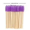 Portable Bamboo Eyelash & Eyebrow Brush Set with Nylon Bristles