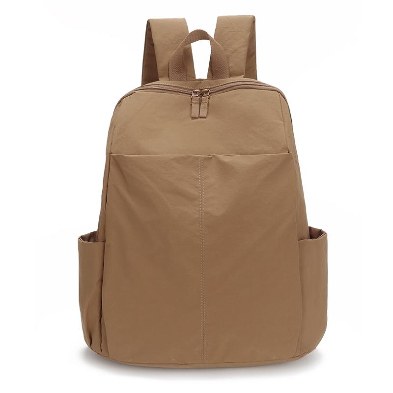 Women's Large Capacity Backpack Men Solid Color Backpack Student Schoolbag