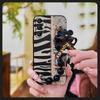 Cartoon Skin-friendly Feel Phone Case For Samsung Galaxy M56 5G/SM-M566B Cute Silicone Back Cover Black Pearl Pendant