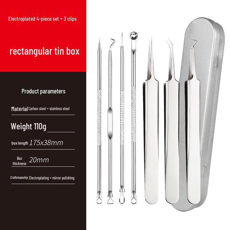 Blackhead Removal Needle and Tweezer Set for Acne and Pimple Extraction