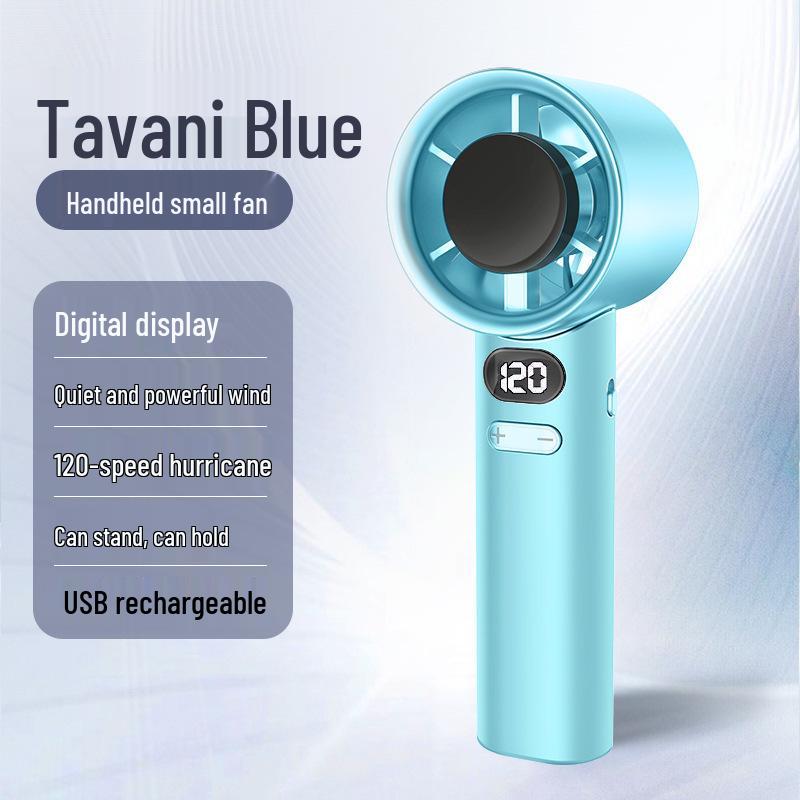 120-Speed USB Mini Vortex Handheld Fan with Stepless Speed Control 160x58x55.5 mm
