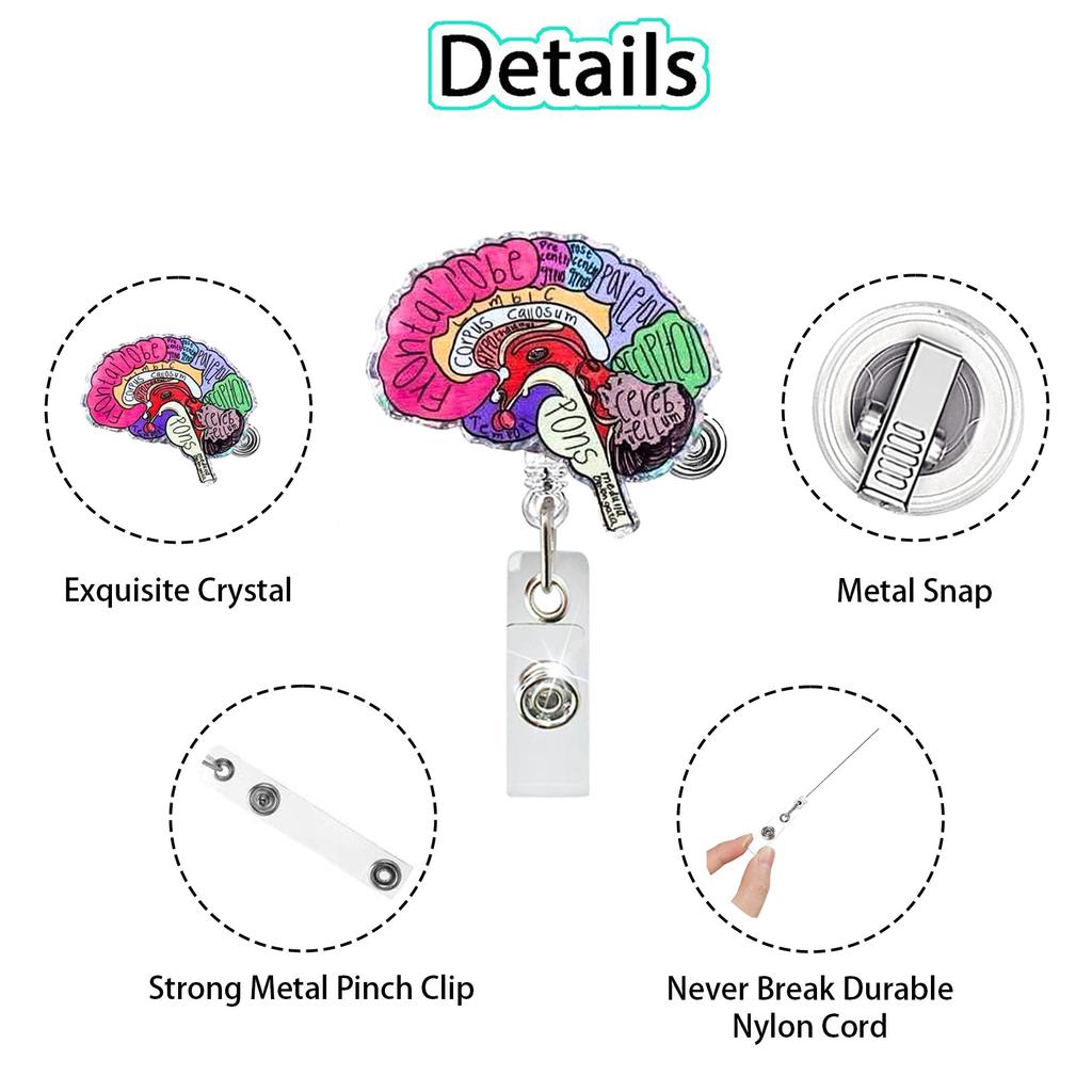 Badge Reel Functional Id Card Holder Doctor Badge Holder Retractable Nurse Badge Holder For Identification Display Work Id