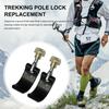 Bastone da passeggio Manico con blocco Parti Bastone da trekking durevole Blocco Sostituzione Serrature portatili Clip Chiusura Bastone Escursionismo all'aperto