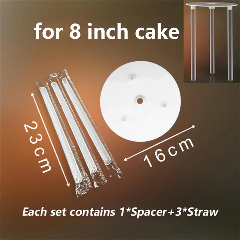 Mehrschichtiger Kuchenständer Aufgehängte Dichtung Kuchenetagenstütze Kuchen Dübelstäbe Set Kuchenständer Stützstrohrahmen DIY Kuchen Deko