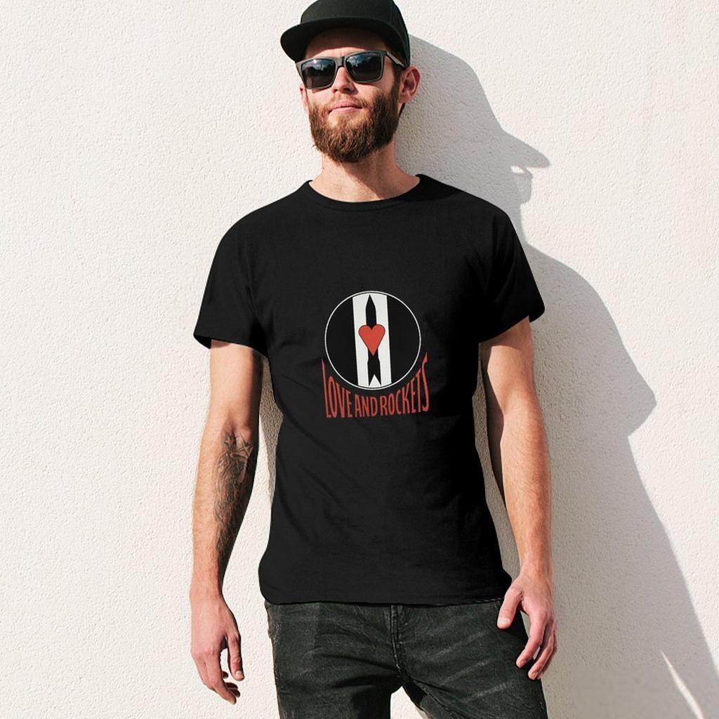 Love and Rockets T-Shirt Anime Figures Hippie Clothes Mens Big and Tall T Shirts