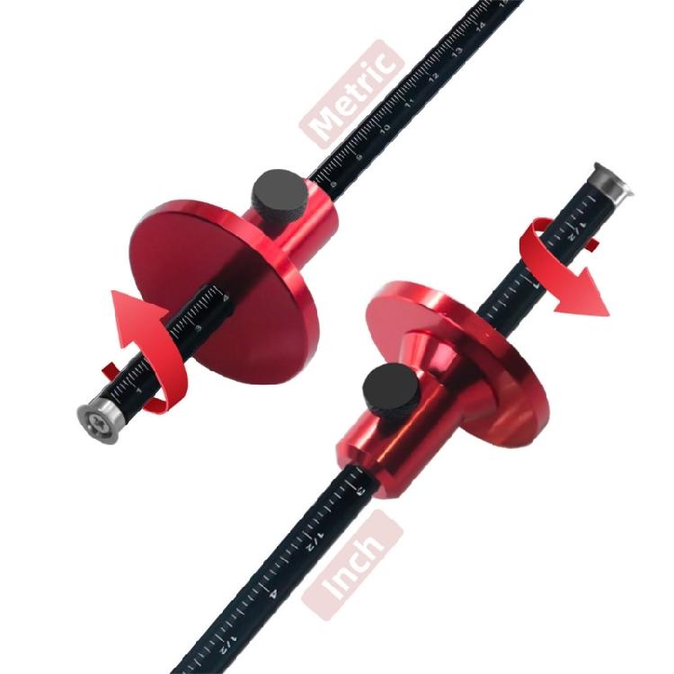 Clear Readable Scale Aluminum Woodworking Carpentry Layout Scriber Line Marking Gauge Ruler Suitable for Woodworking Use