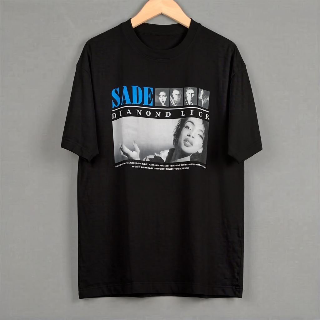 Sade Tshirt Diamond Life Jazz Soul Music Narro Jones Jane Monheit Unisexs Cotton ShortSleeved Casual Shirt