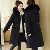 Winter New Cotton-padded Clothes, Hooded Removable Fur Collar Cotton Clothes, One Dress and Three Wear Versatile Women's Coats