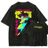 Tricou spălat pentru iubitorii de anime Cyberpunk Edgerunners Îmbrăcăminte pentru tot anul calitate înaltă personalitate Haine Mărime Mare Unisex Model Nou Tricou pentru cupluri