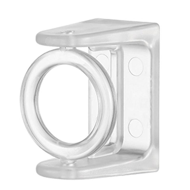 360° Rotating Transparent Wall-Mounted Retractable Hanging Rod Bracket