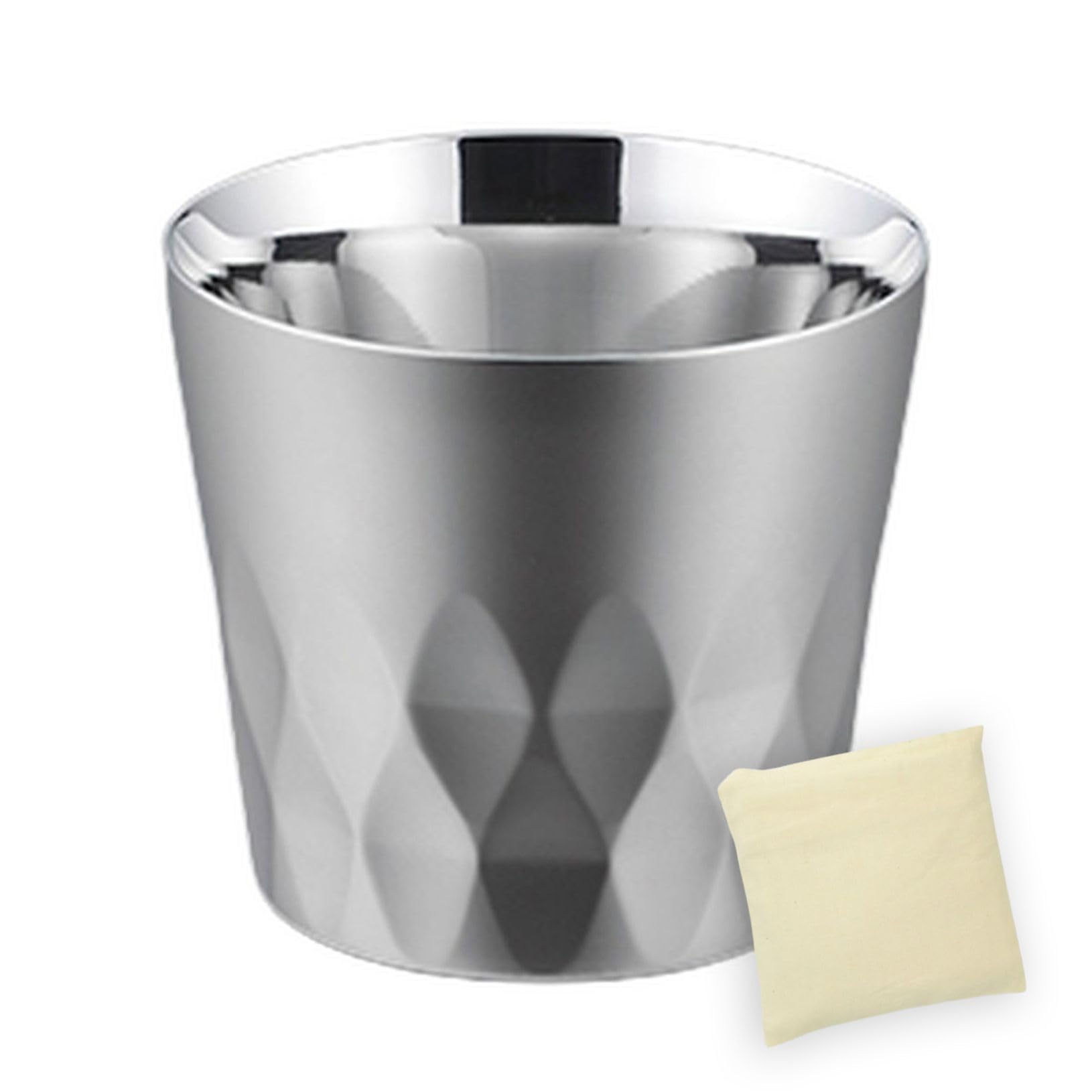 

Tumbler Argyle Pattern Stainless Steel Double Wall Old Fashioned Tumbler 240ml Made in Japan with SimpleBag Made in J-kitchens 18-8 (Set Vietnam)