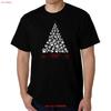 Unisexs Word Art T Shirt Christmas Tree Made Out Of Paws Vintage Versatile Stylish Fashion Homme Soft Streetwear Vintage