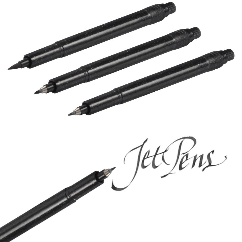 Pack of 3 Calligraphy Pen Set Brush Pen Soft Brush Tips Manga Writing Drawing Ink Pen Script Gi