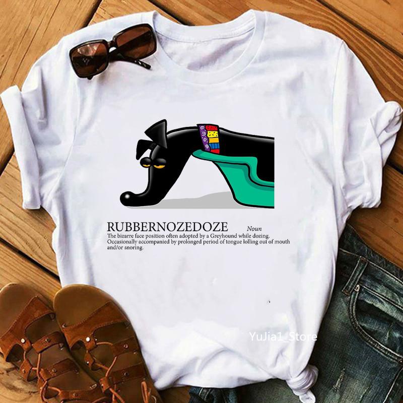 Vintage Circle Greyhound Dog Print T Shirt Women Cute Pet Graphic Short Sleeve Casual Summer Dog Lover Streetwear Tee